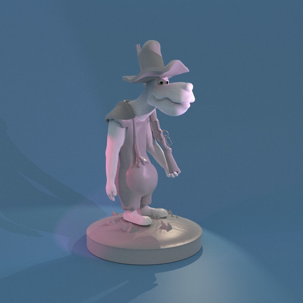 THE HILLBILLY BEARS - PAW RUGG 3D print model_4