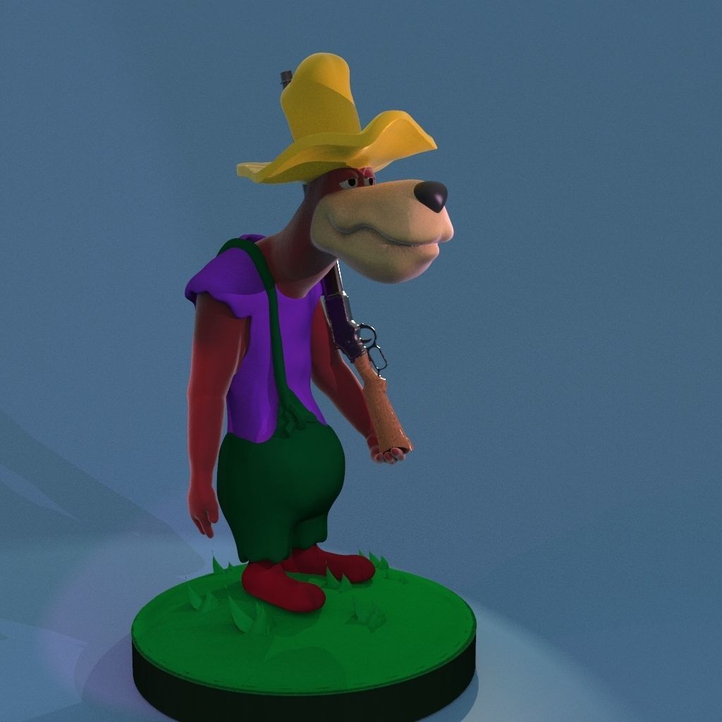 THE HILLBILLY BEARS - PAW RUGG 3D print model_2