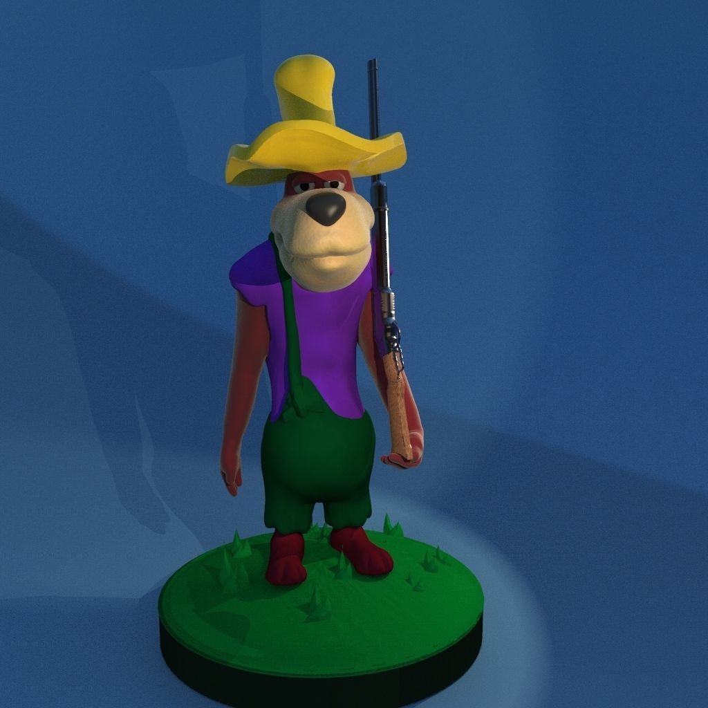 THE HILLBILLY BEARS - PAW RUGG 3D print model_1