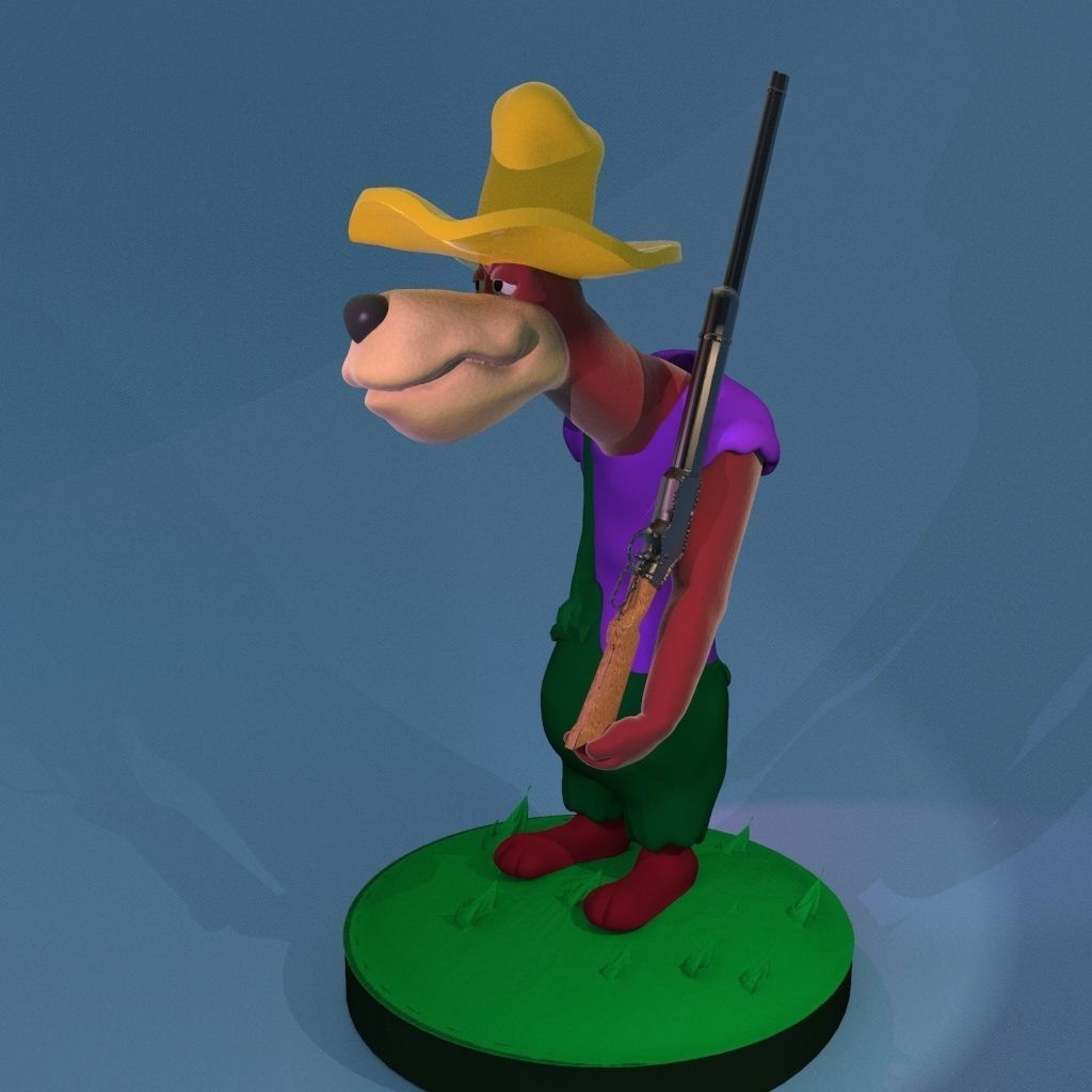 THE HILLBILLY BEARS - PAW RUGG 3D print model_3