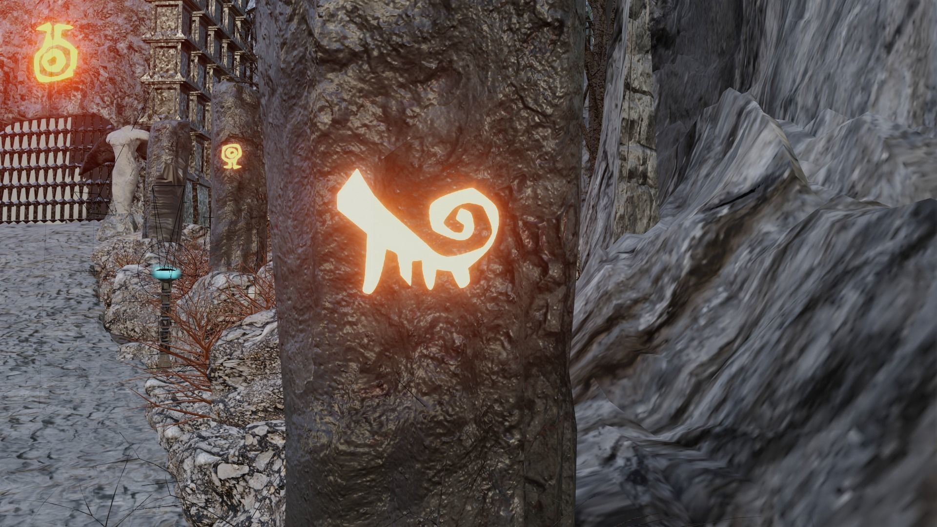 3d Low poly Medieval Dark Castle Scene 3D model_6