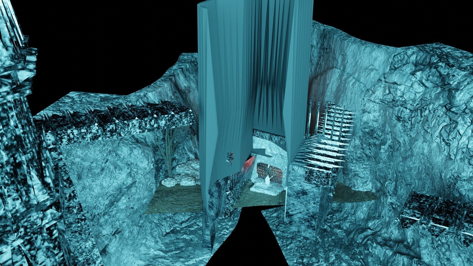 3d Low poly Medieval Dark Castle Scene 3D model_18