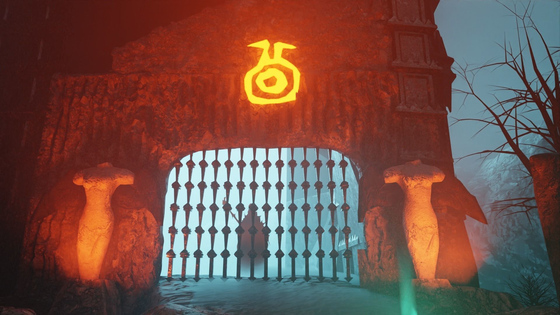 3d Low poly Medieval Dark Castle Scene 3D model_14