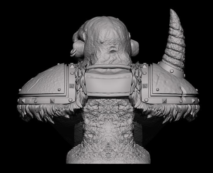 Orc Bust 3D print model_1