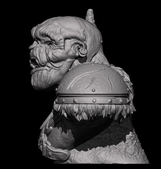 Orc Bust 3D print model_2