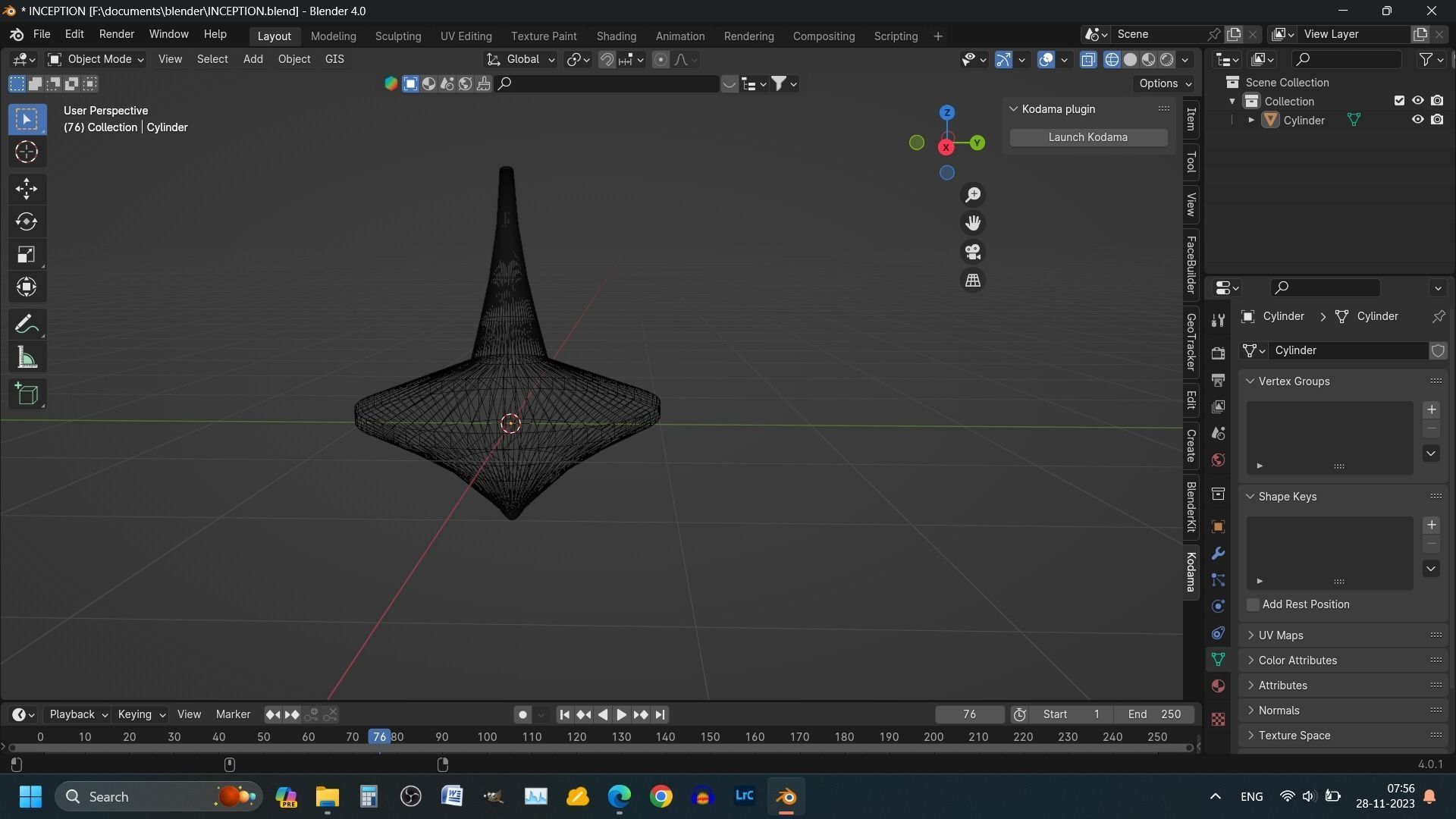 3D model Totem Inception movie spinning object VR / AR / low-poly ...