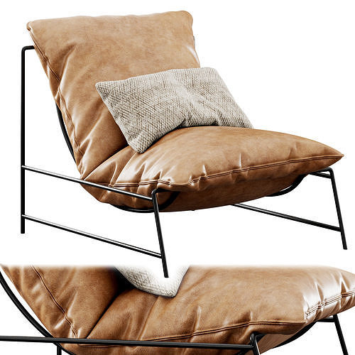 Rito Armchair By Desiree 3D model 5