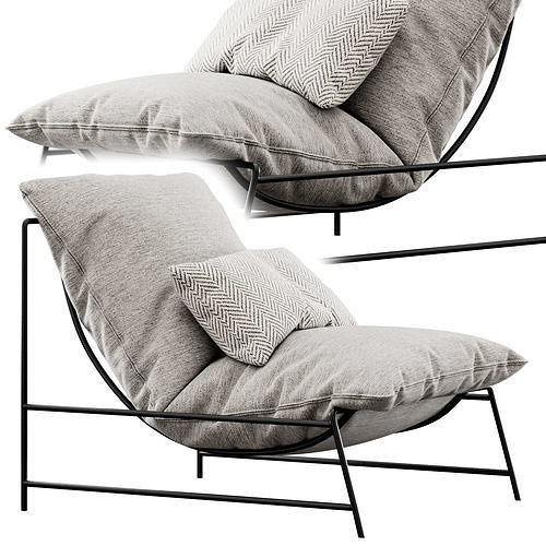 Rito Armchair By Desiree 3D model 4