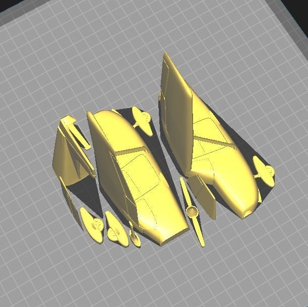 Airplane Cessna 172 Scale 1 50 3D print model_3