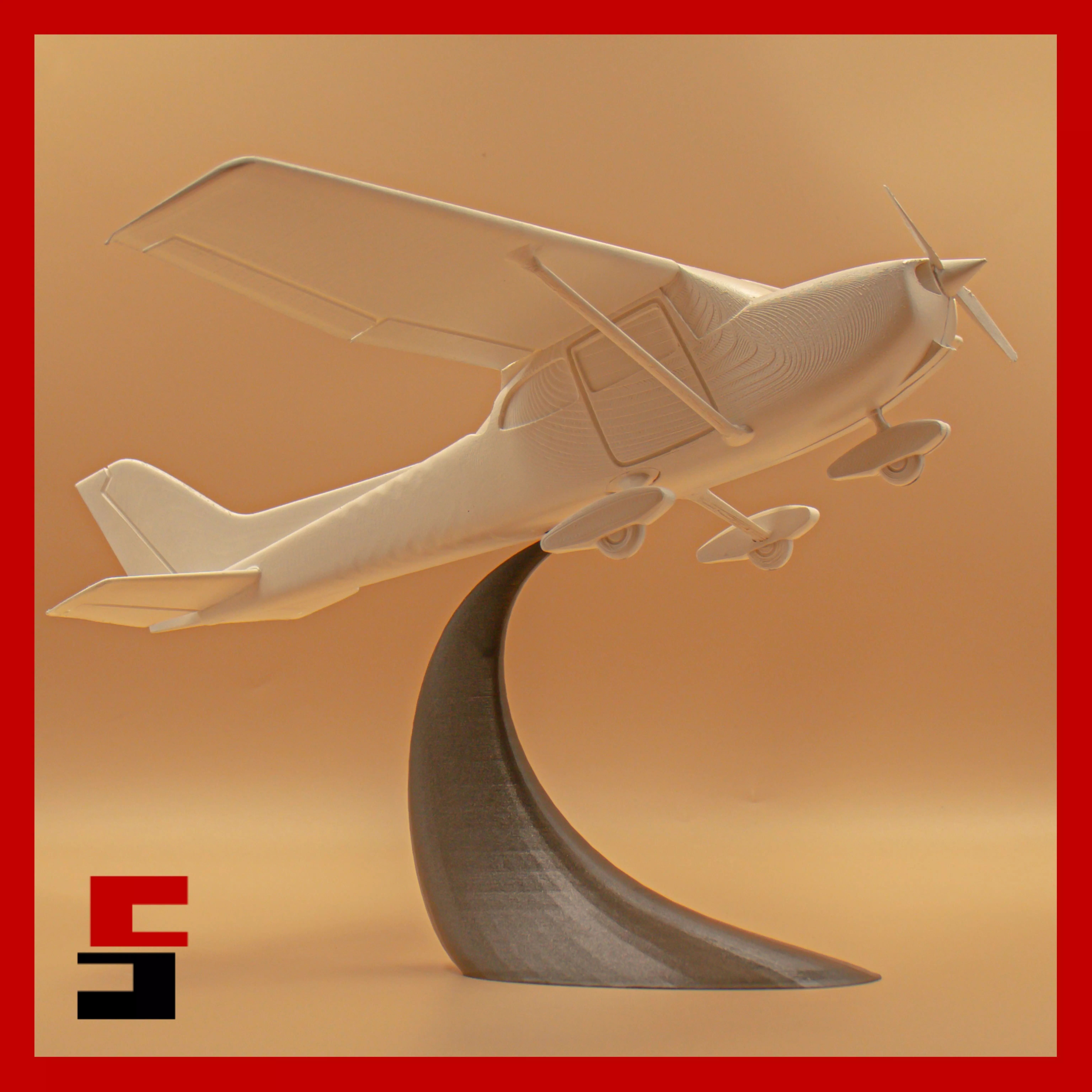 Airplane Cessna 172 Scale 1 50 3D print model_0