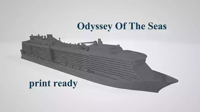 Odyssey Of The Seas cruise ship 3D print model 3D print model
