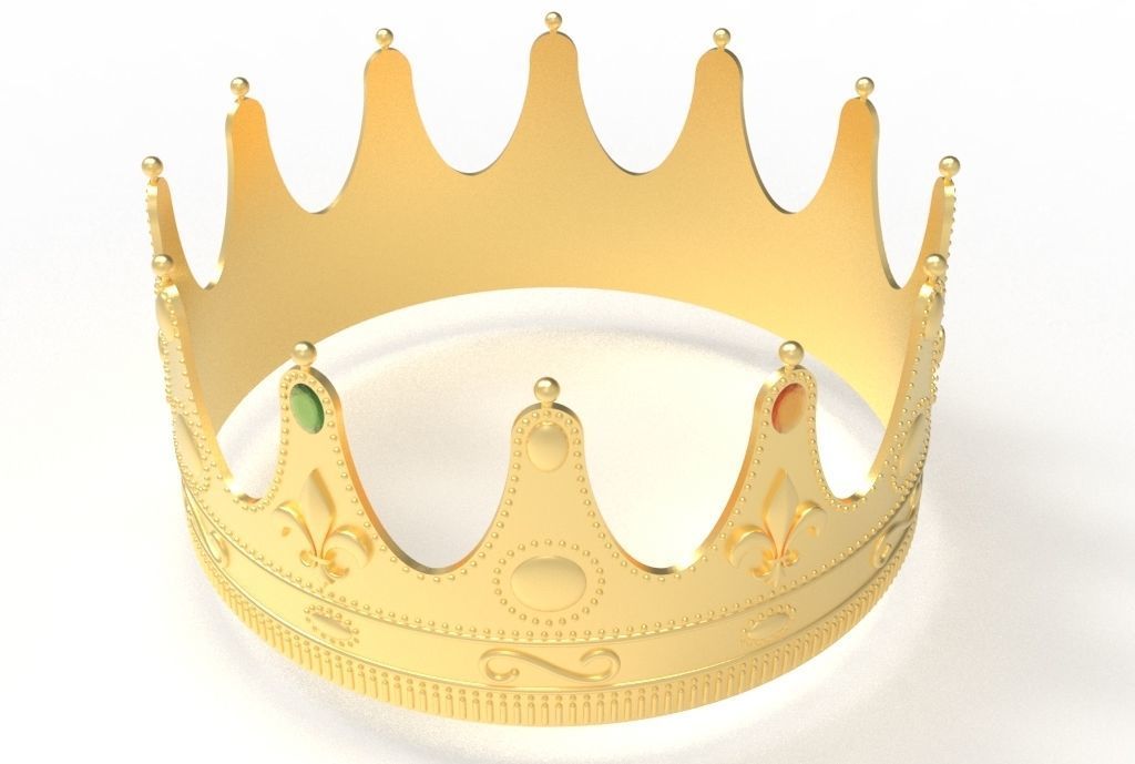 queen crown 3D print model_3