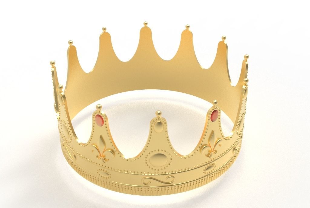 queen crown 3D print model_5