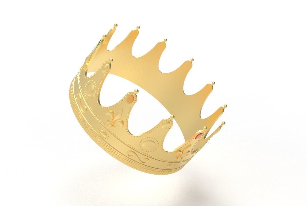 queen crown 3D print model_16