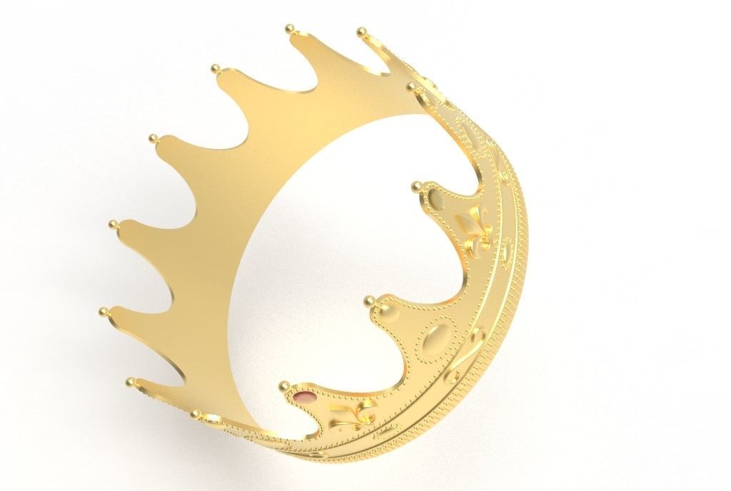 queen crown 3D print model_19