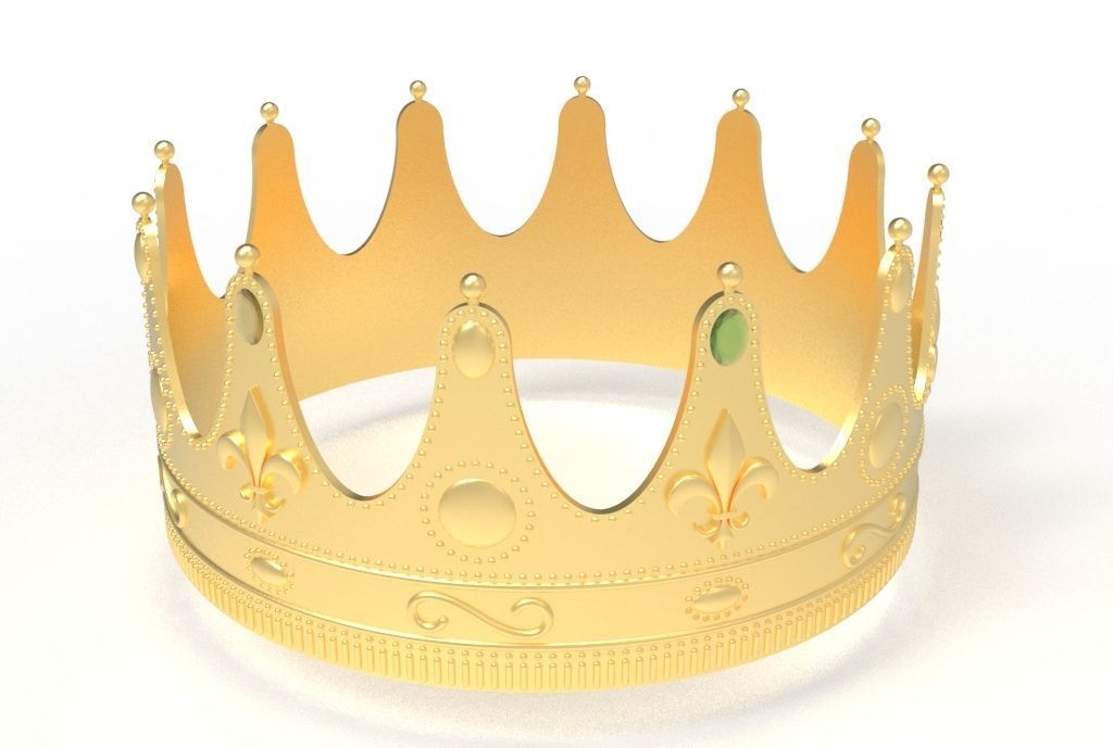 queen crown 3D print model_2