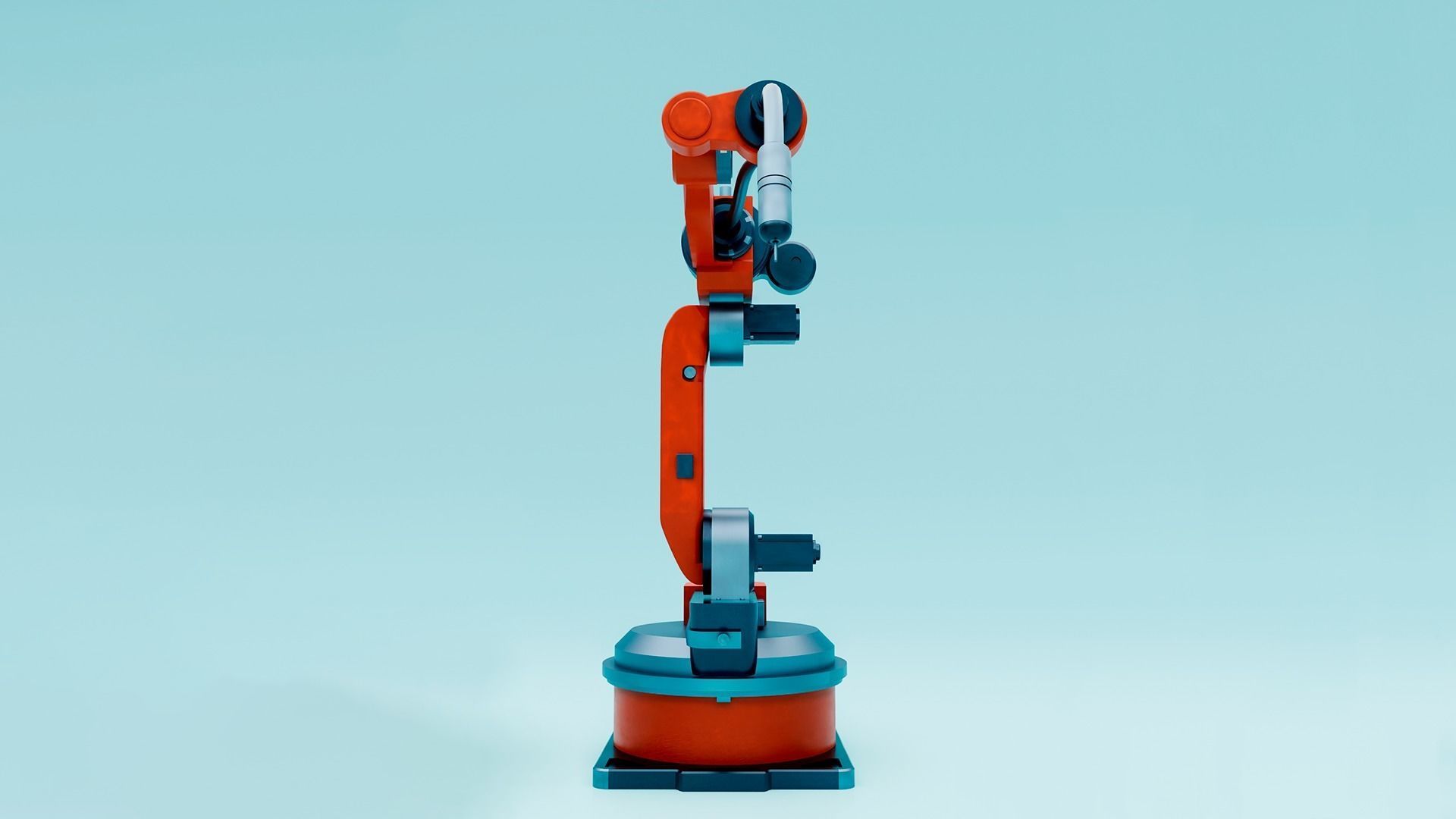 Industrial Robot Low-poly 3D model_1