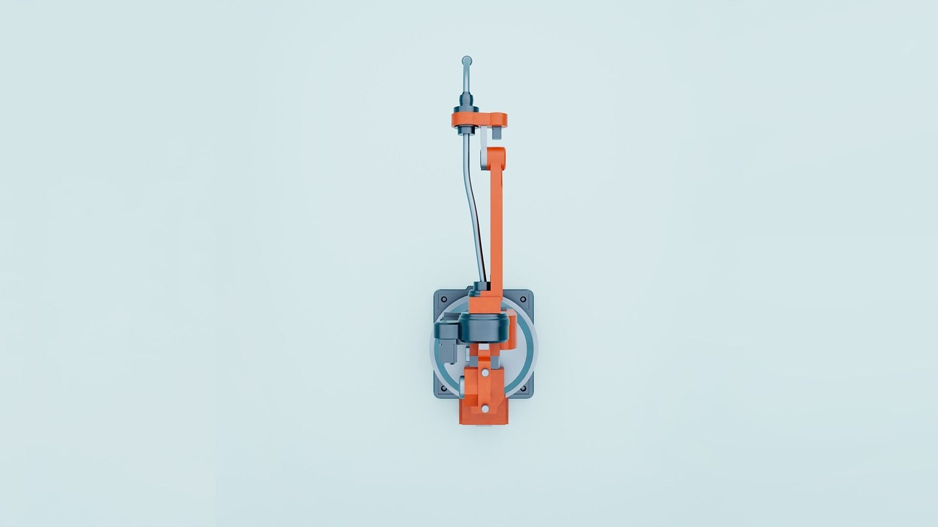 Industrial Robot Low-poly 3D model_2