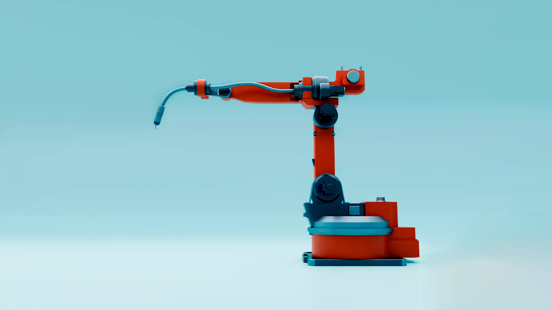 Industrial Robot Low-poly 3D model_0