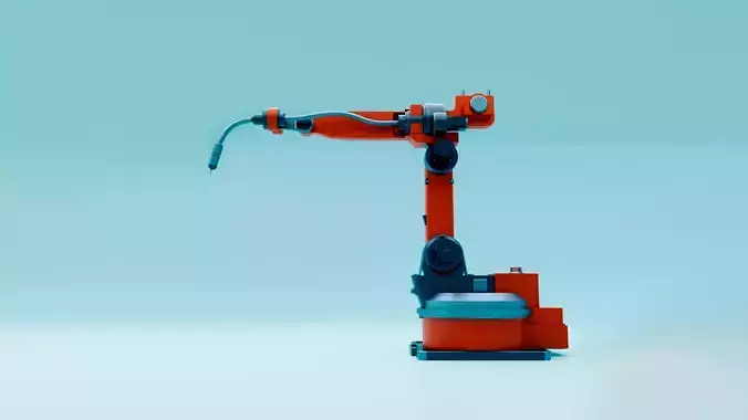 Industrial Robot Low-poly 3D model