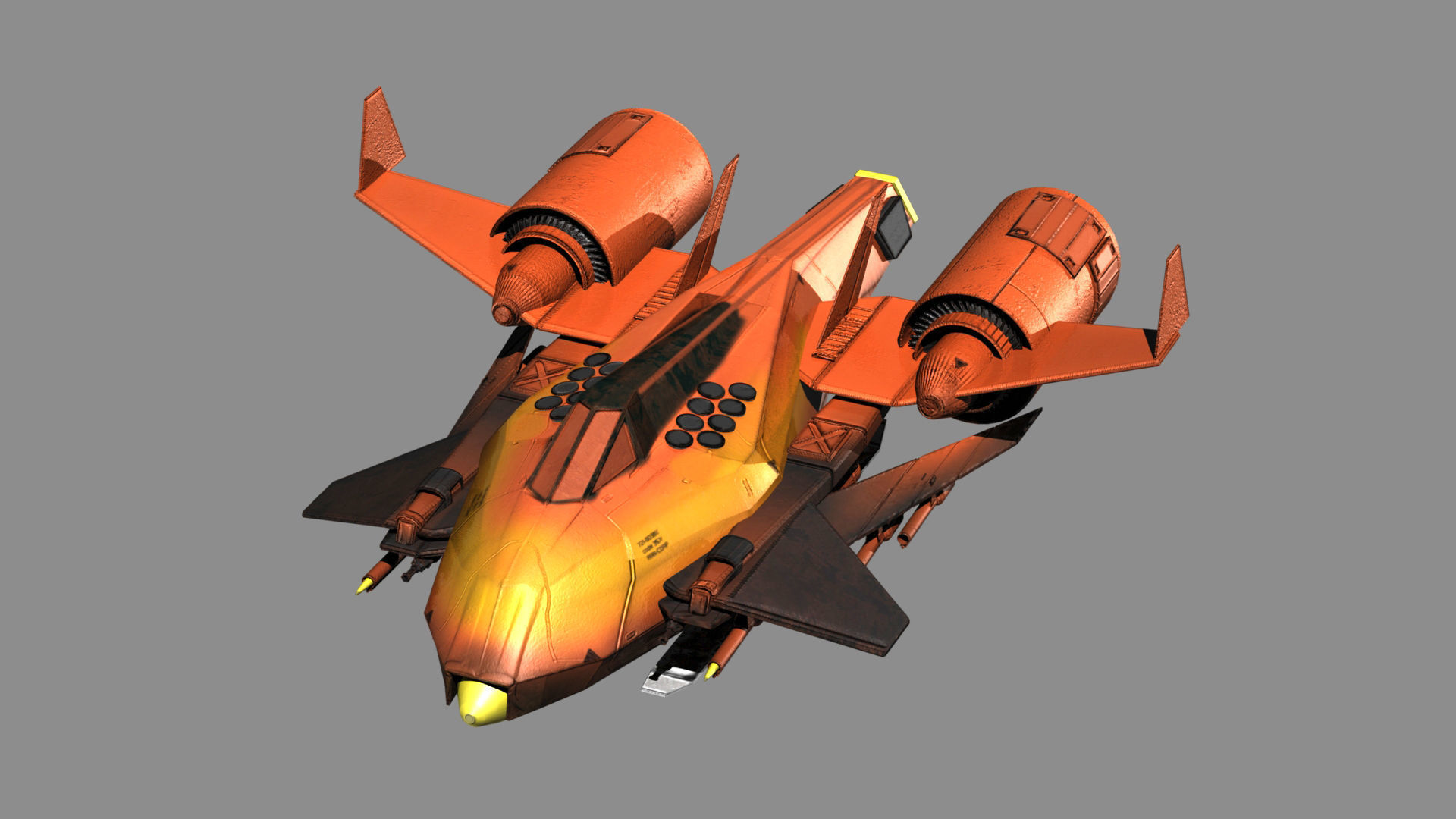 Attack Bomber 3D model_5