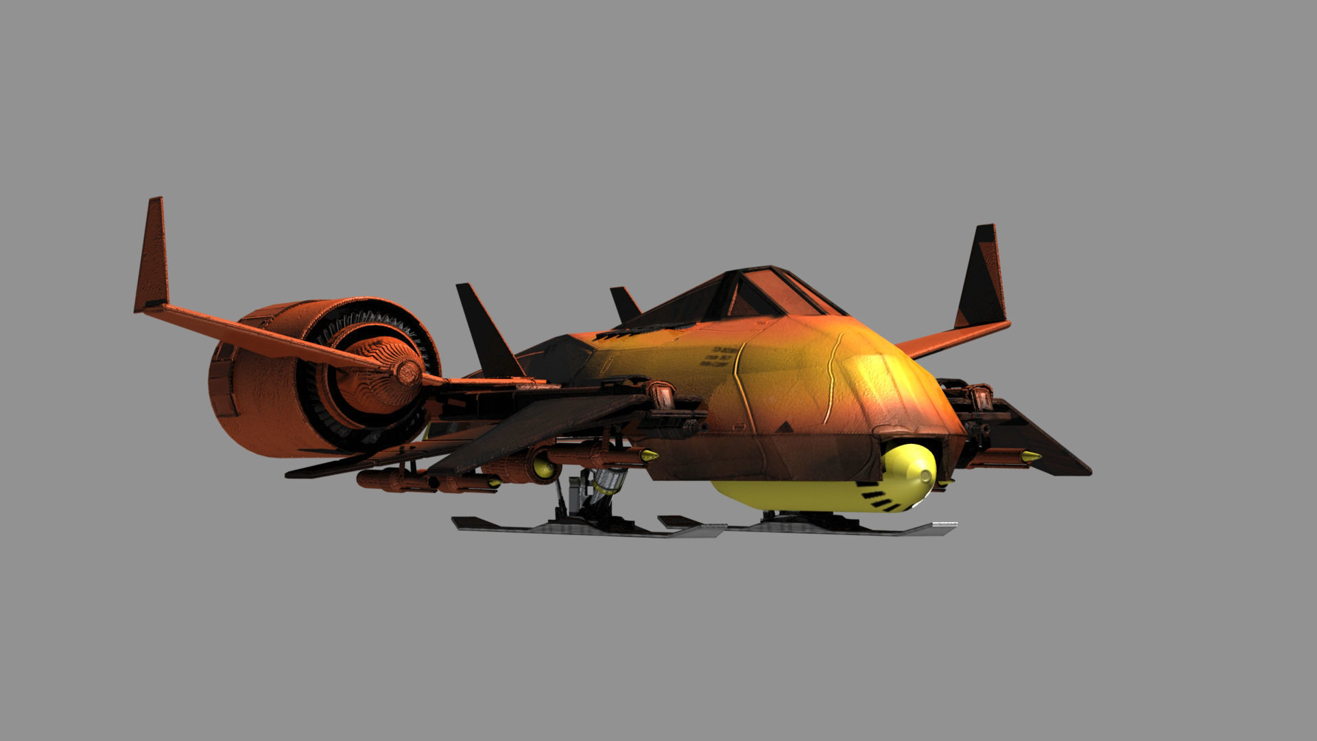 Attack Bomber 3D model_4