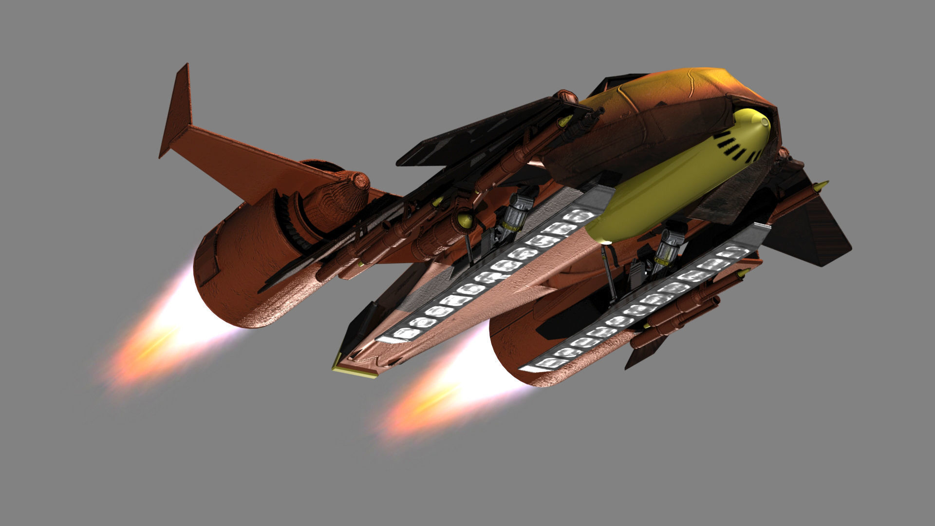 Attack Bomber 3D model_1