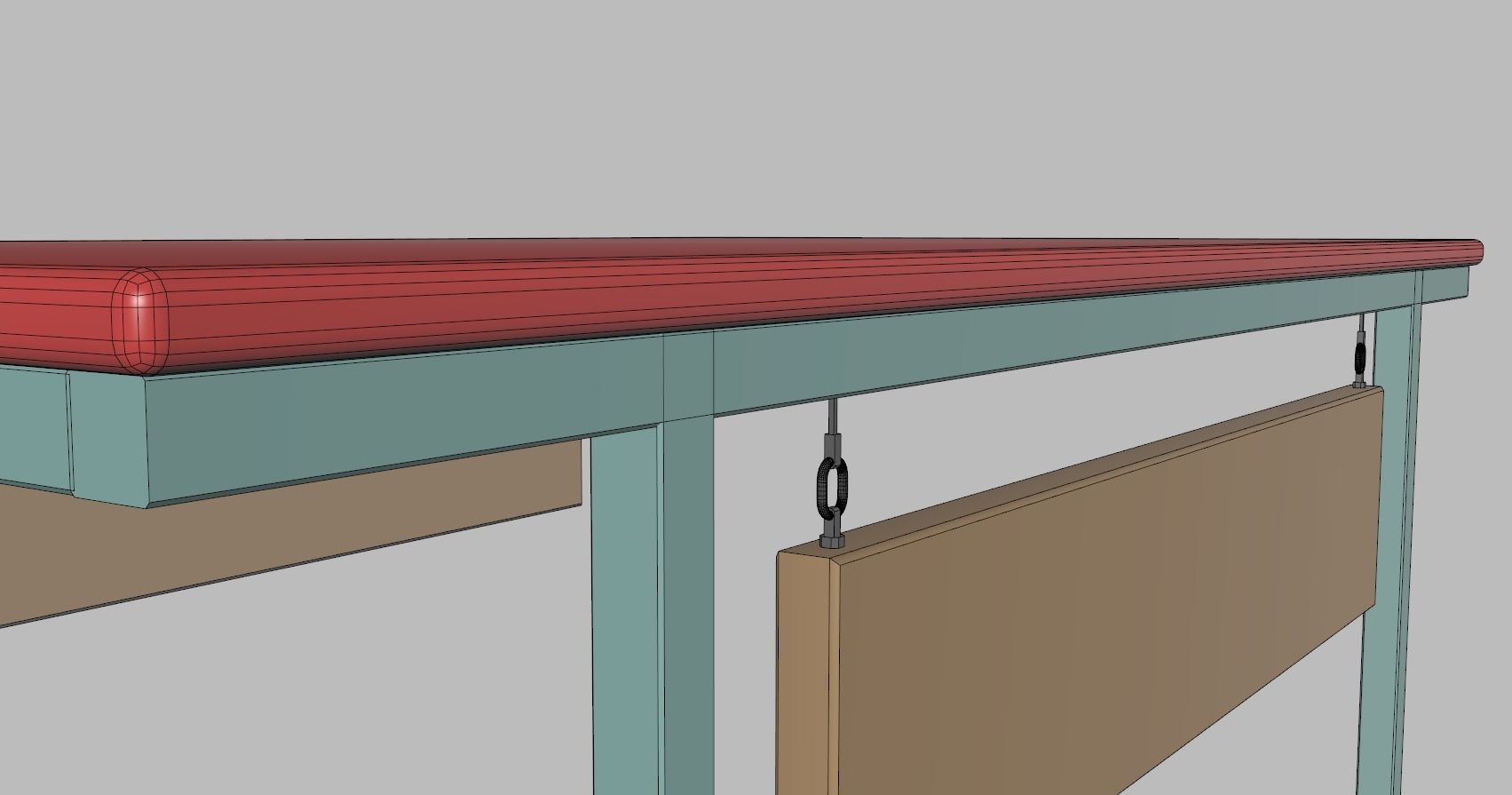 Wooden Push Cart 3D model_9