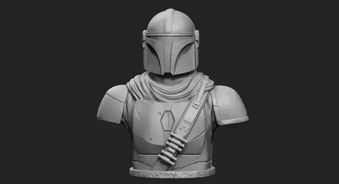Bust of The Mandalorian