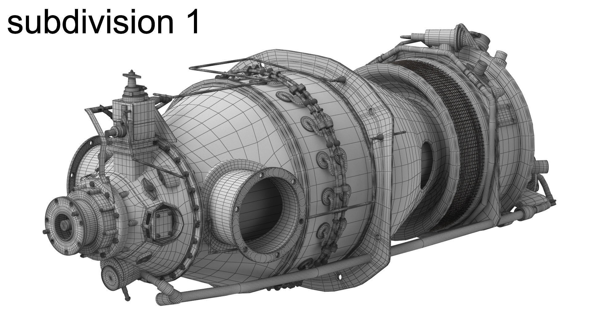 Turboprop Aircraft Engine Pratt and Whitney Canada PT6 PBR 3D model_26