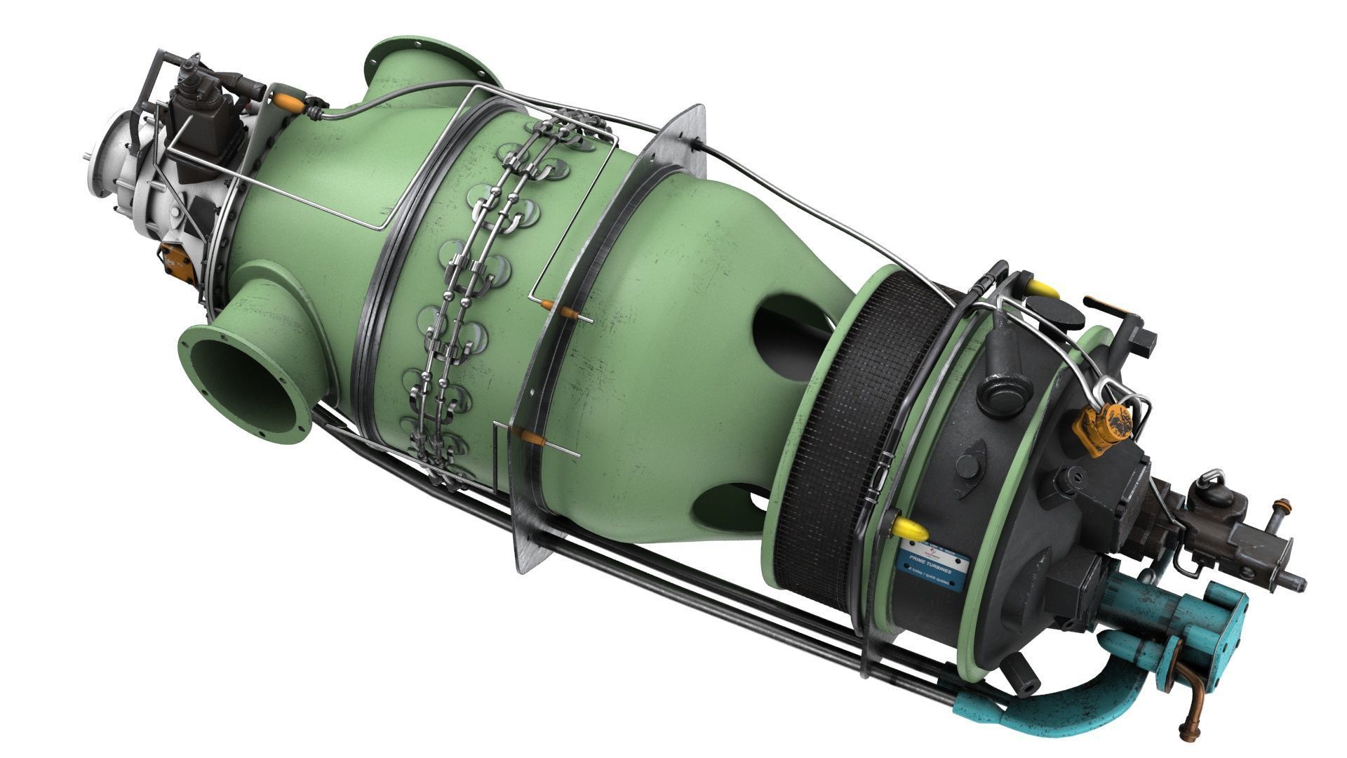 Turboprop Aircraft Engine Pratt and Whitney Canada PT6 PBR 3D model_15