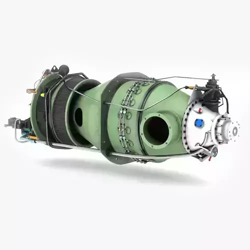 Turboprop Aircraft Engine Pratt and Whitney Canada PT6 PBR 3D model