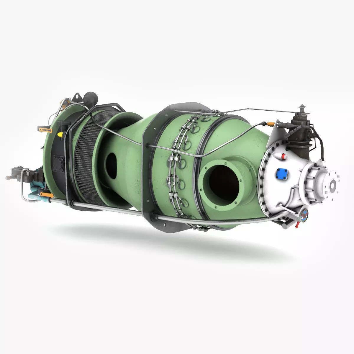Turboprop Aircraft Engine Pratt and Whitney Canada PT6 PBR 3D model_1