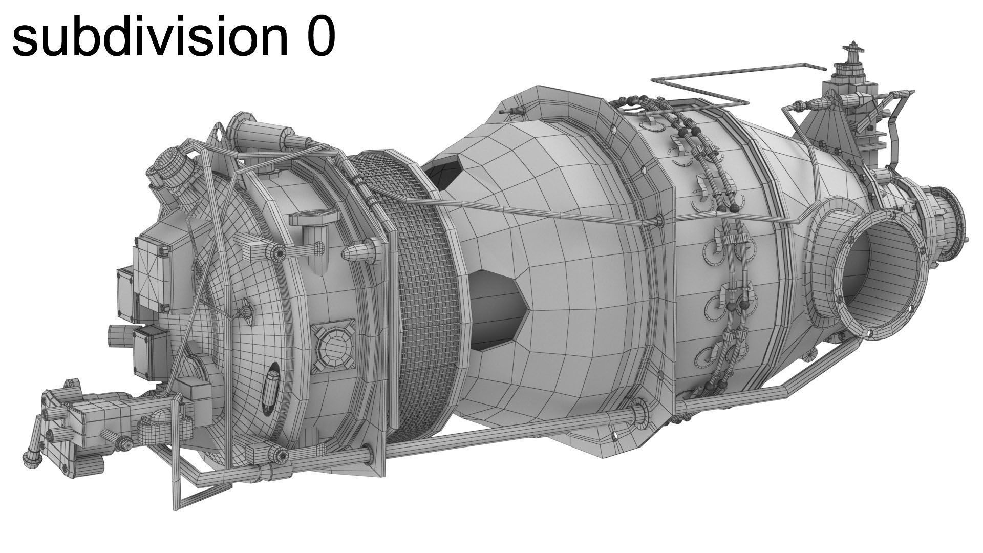Turboprop Aircraft Engine Pratt and Whitney Canada PT6 PBR 3D model_27