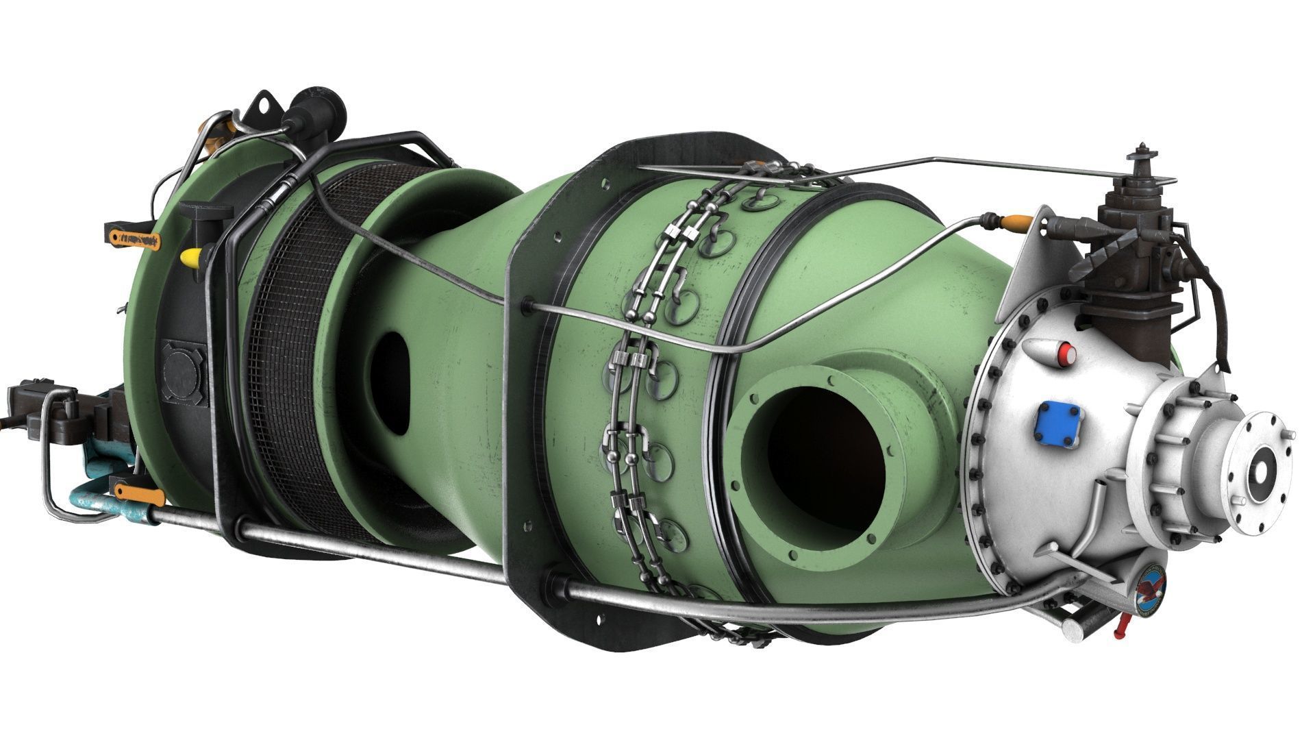 Turboprop Aircraft Engine Pratt and Whitney Canada PT6 PBR 3D model_3