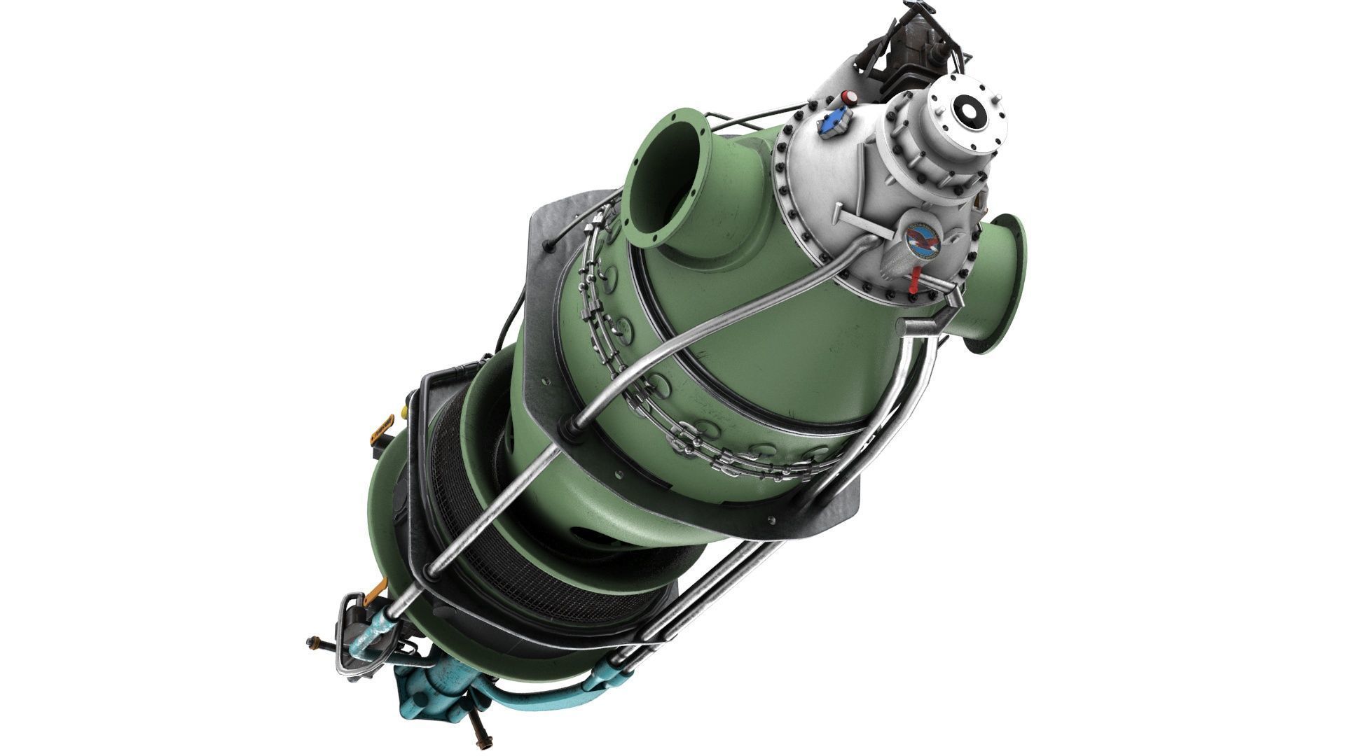 Turboprop Aircraft Engine Pratt and Whitney Canada PT6 PBR 3D model_12