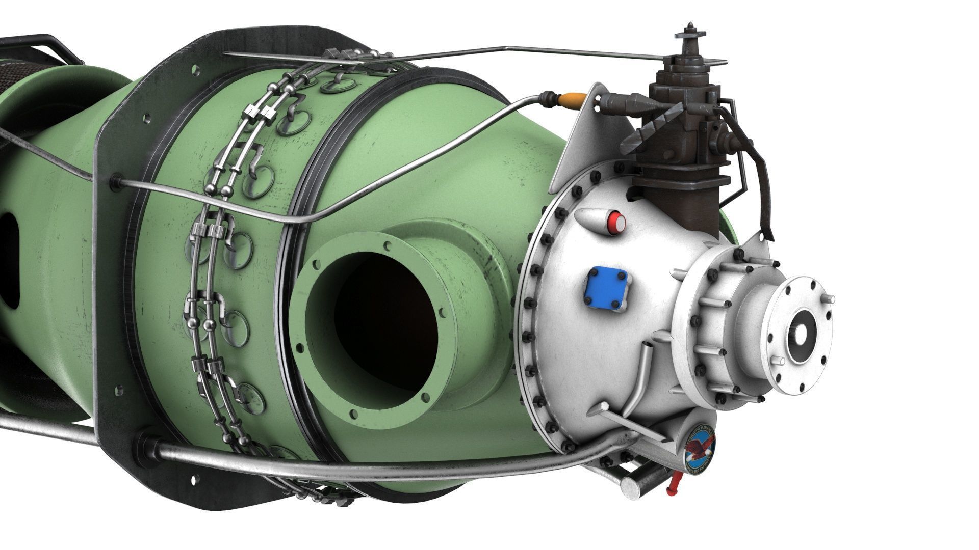 Turboprop Aircraft Engine Pratt and Whitney Canada PT6 PBR 3D model_9