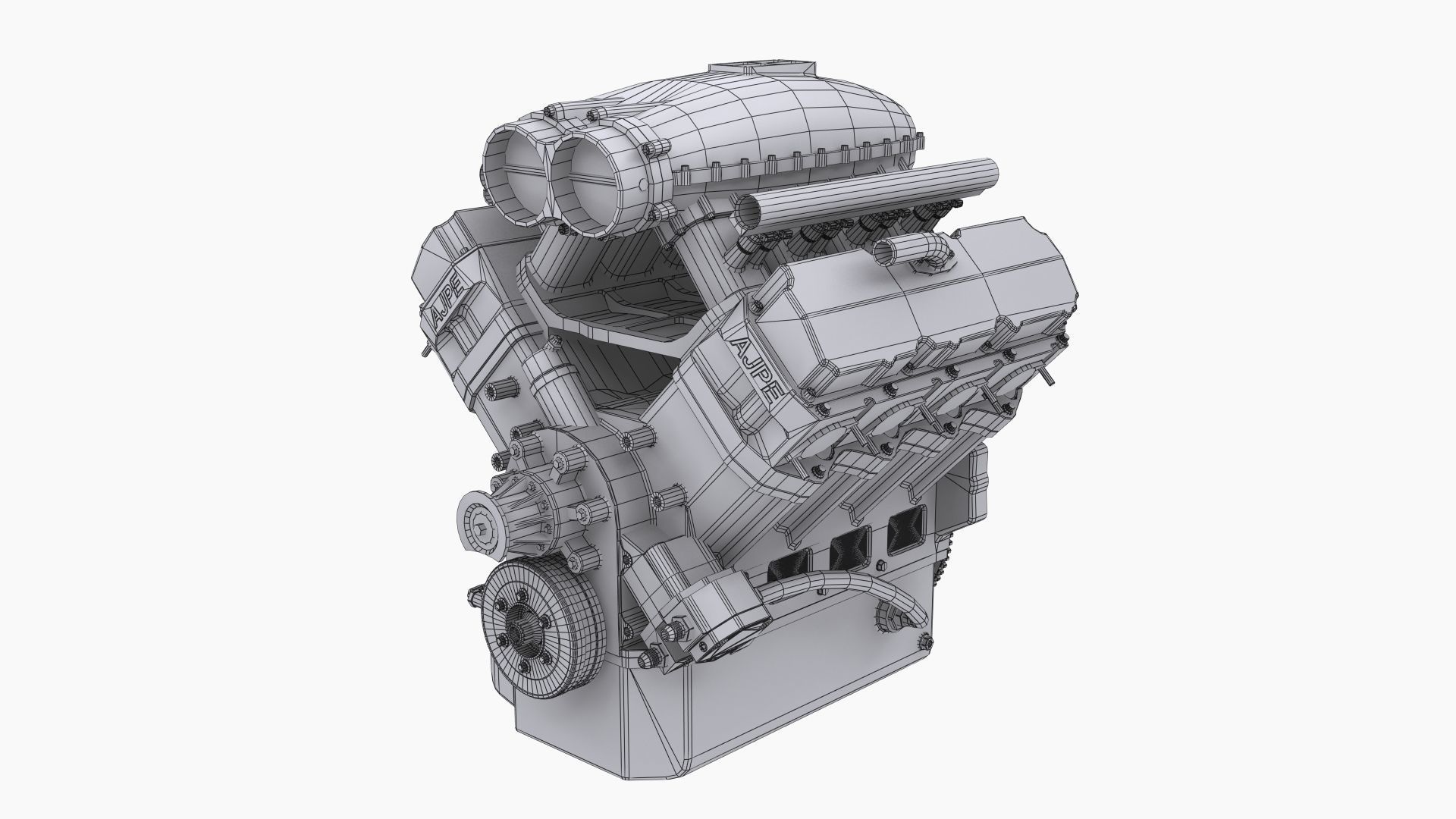 Proline 481x engine Low-poly 3D model_15