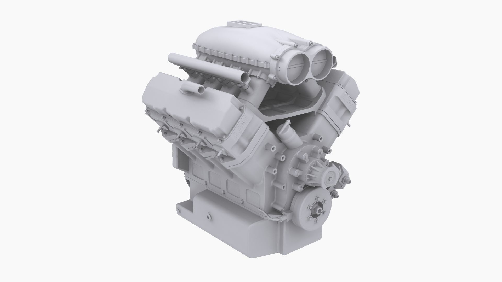 Proline 481x engine Low-poly 3D model_9