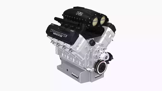 Proline 481x engine Low-poly 3D model