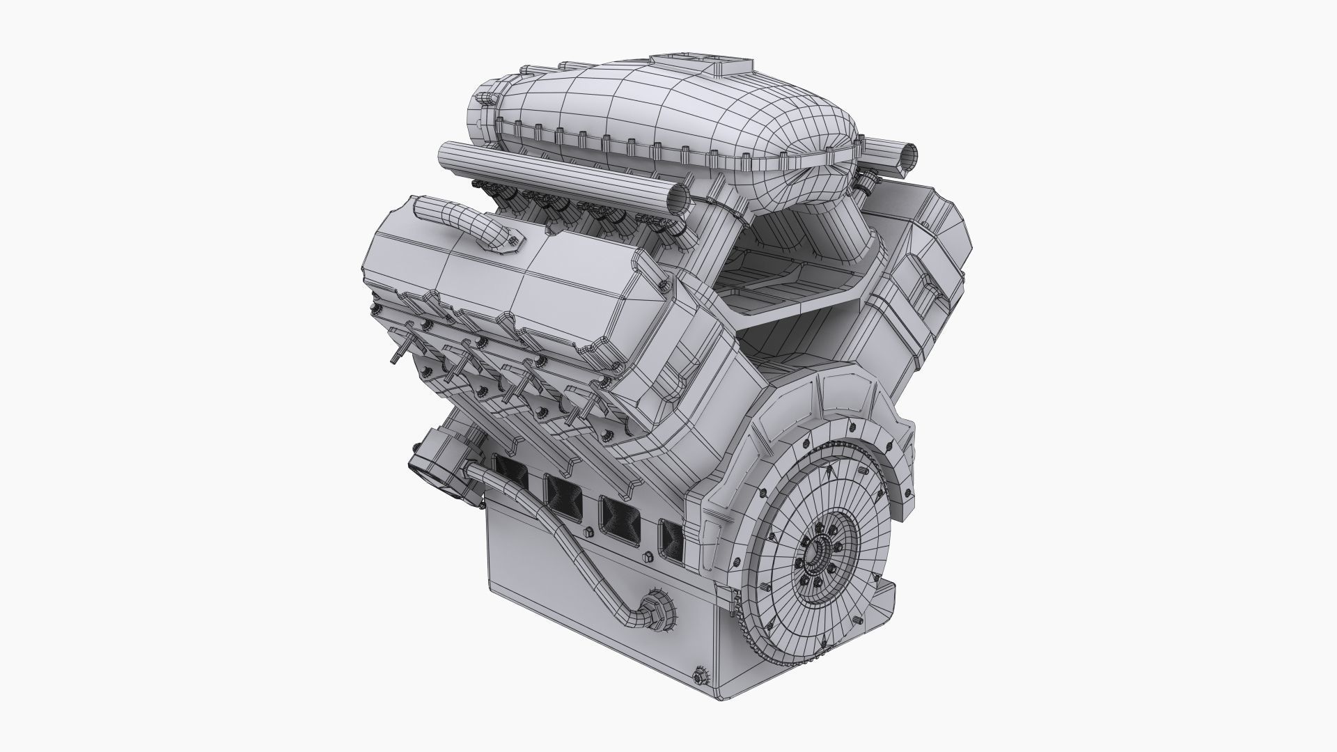 Proline 481x engine Low-poly 3D model_16