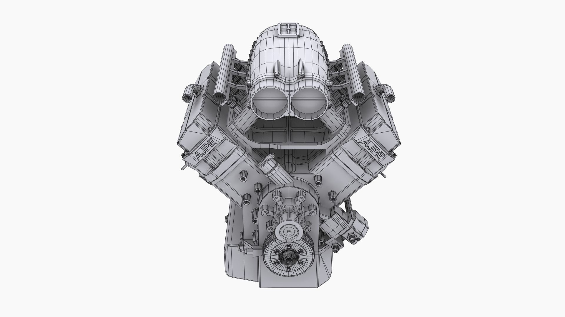 Proline 481x engine Low-poly 3D model_14