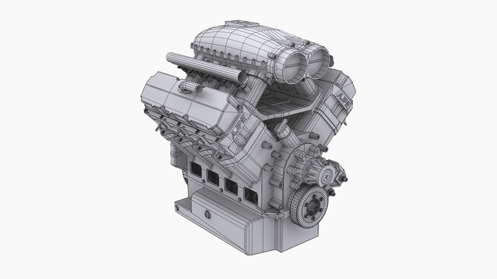 Proline 481x engine Low-poly 3D model_13