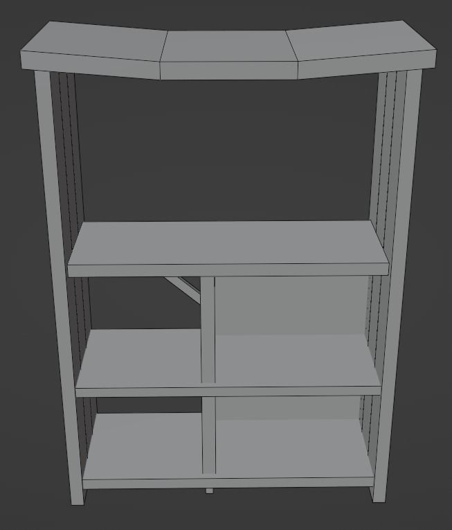 Stylized medieval cupboards pack Low-poly 3D model_21