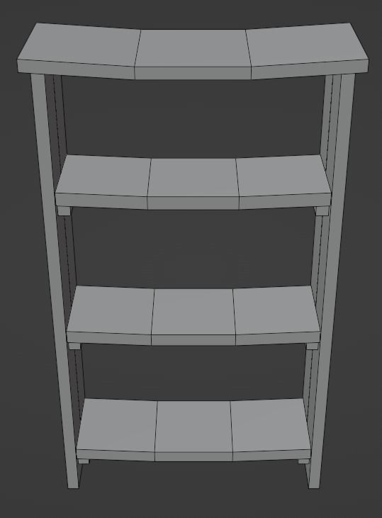 Stylized medieval cupboards pack Low-poly 3D model_19