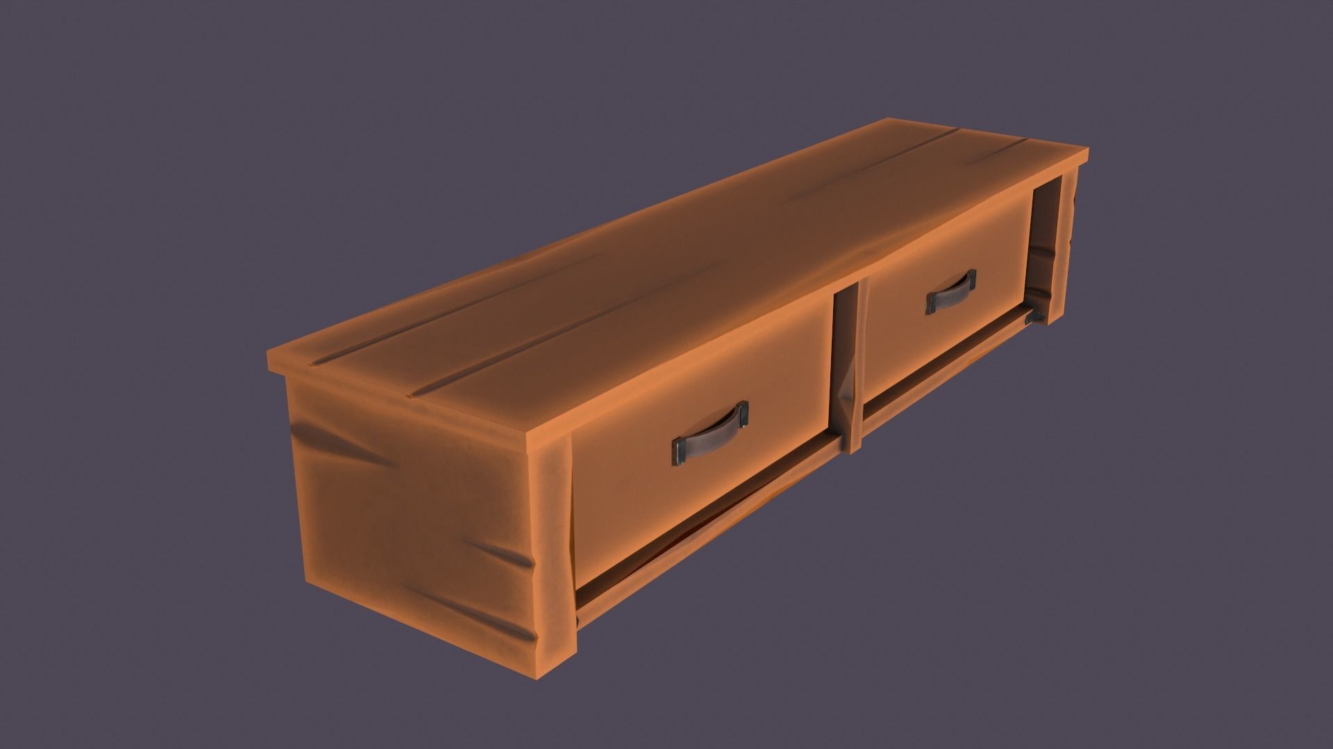 Stylized medieval cupboards pack Low-poly 3D model_1