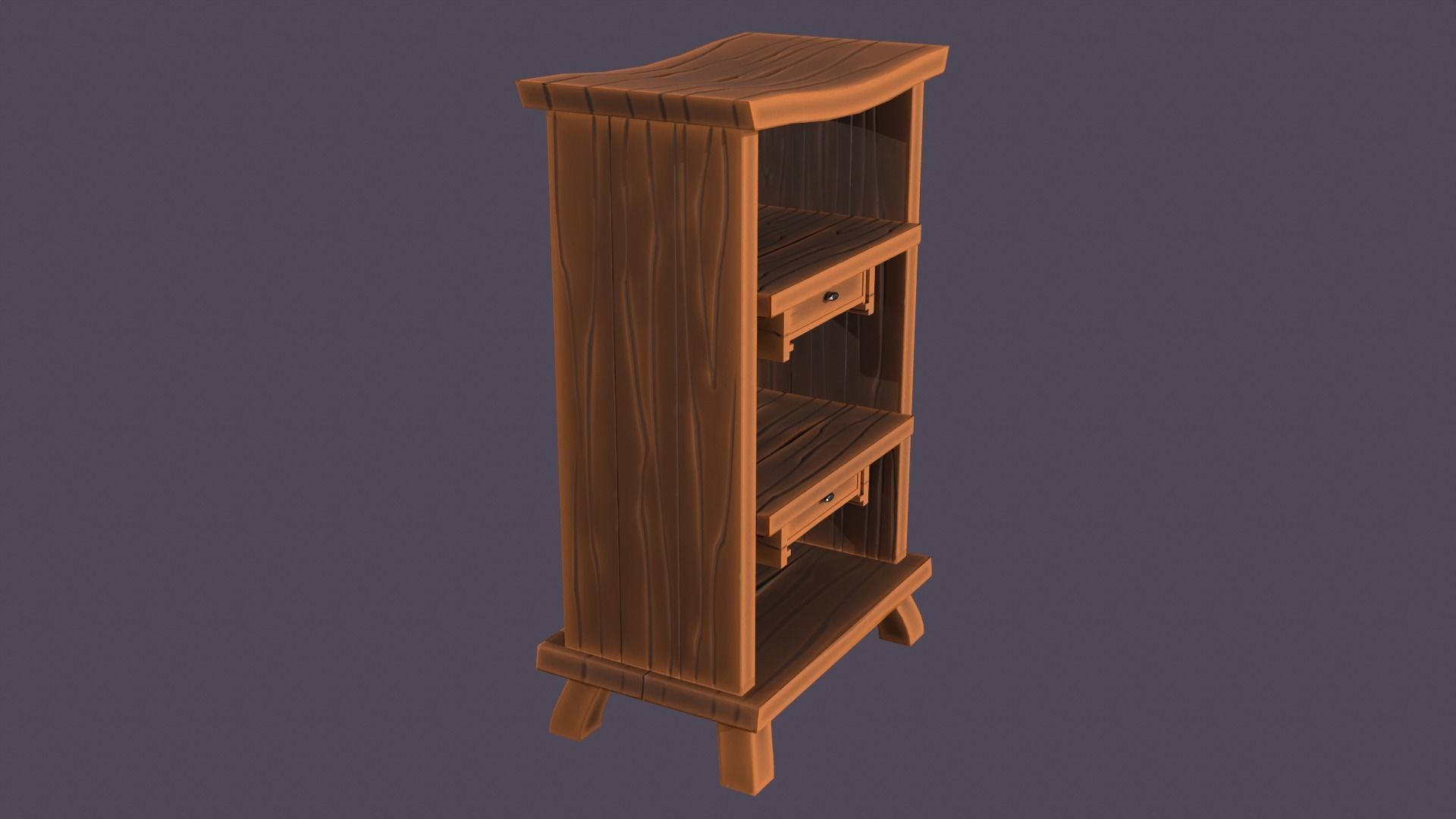 Stylized medieval cupboards pack Low-poly 3D model_15
