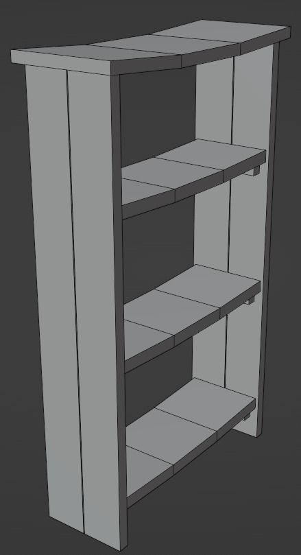 Stylized medieval cupboards pack Low-poly 3D model_18