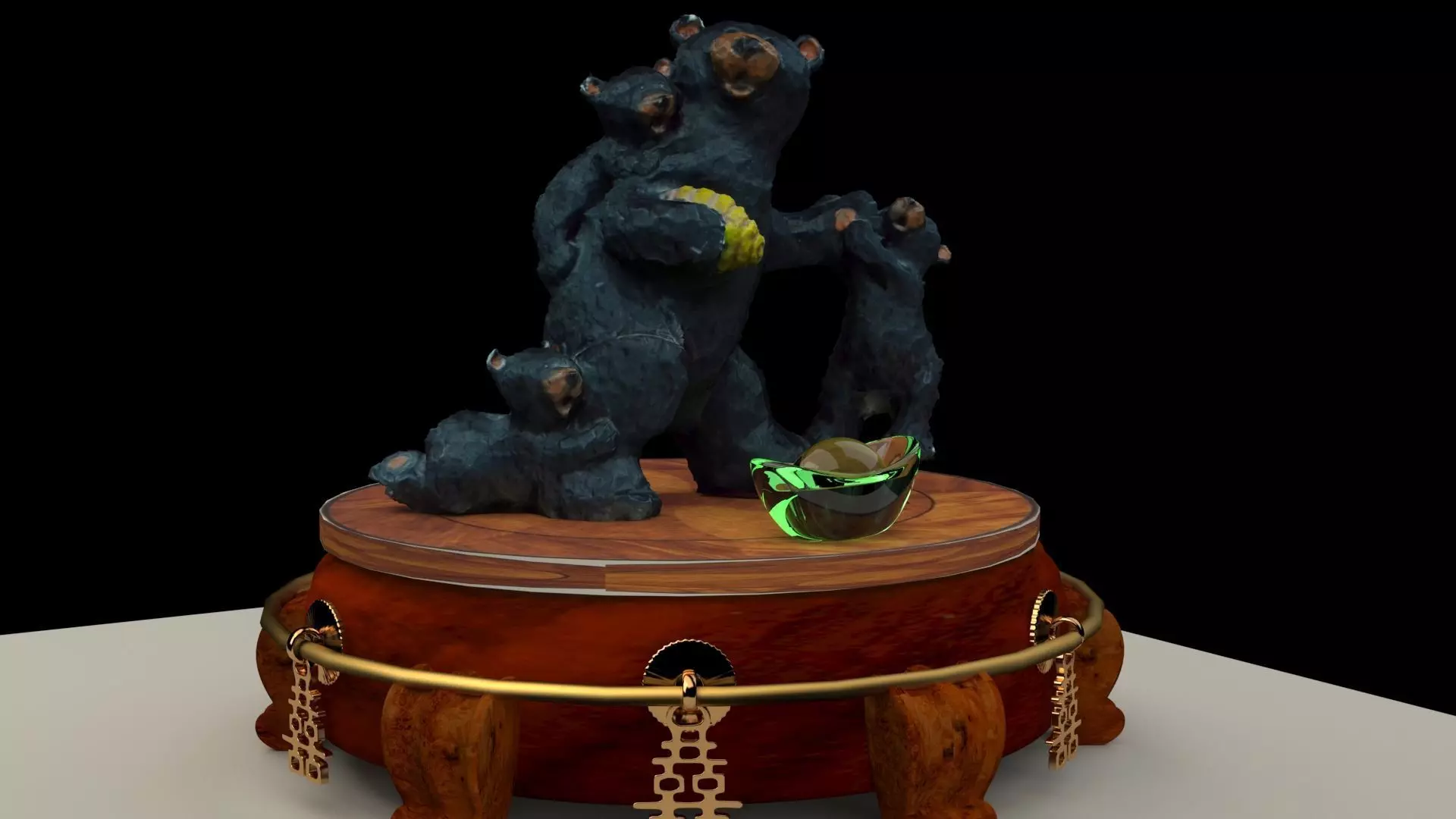 Chinese family bear 3D model