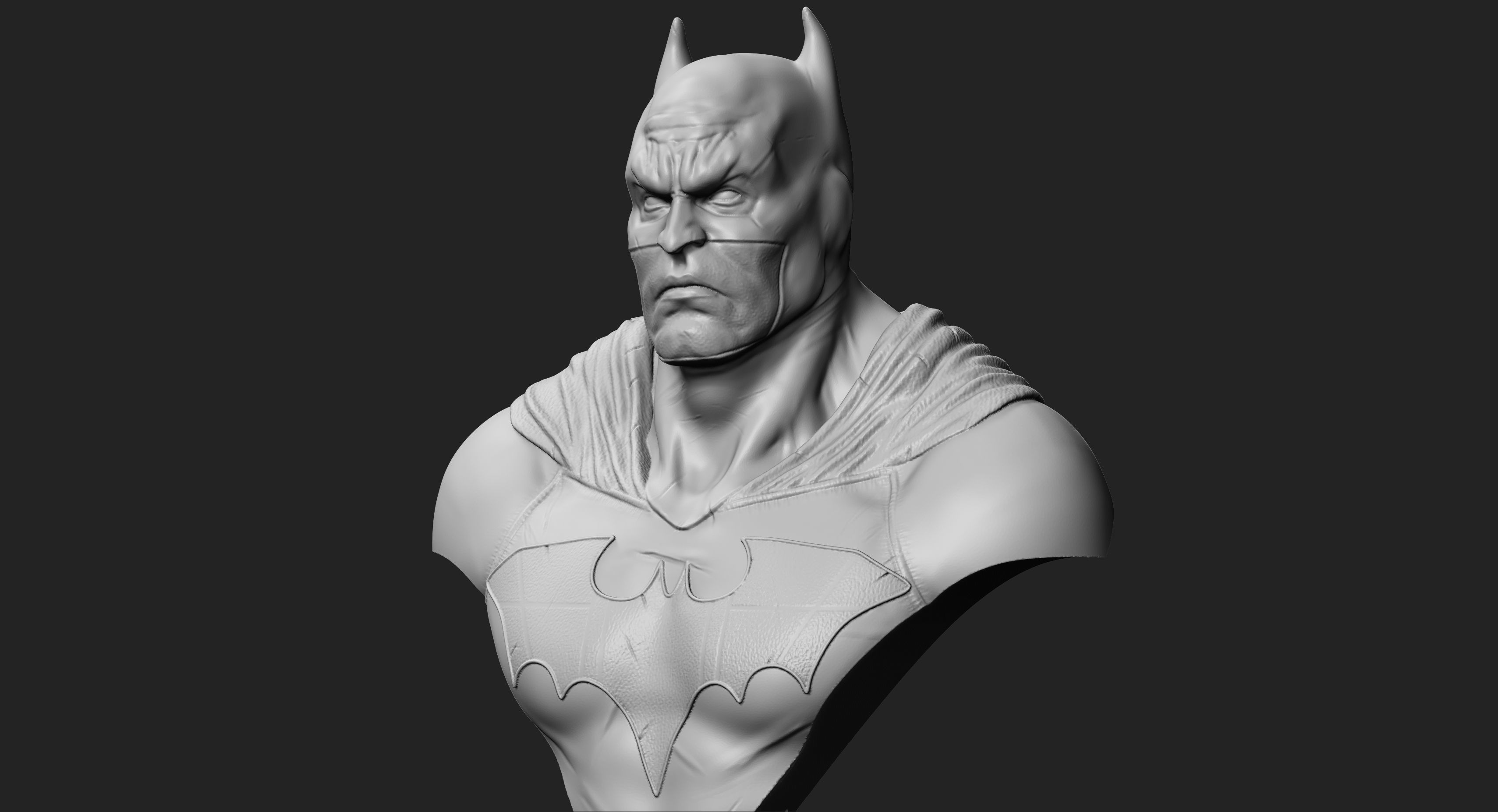 Bust of Batman  Free 3D print model_3